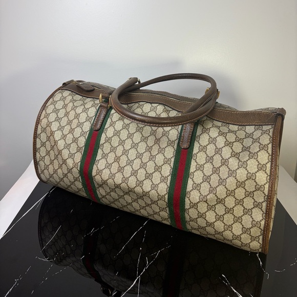 Vintage Gucci Boston Duffle/Doctor Bag Brown UNISEX - Picture 2 of 11